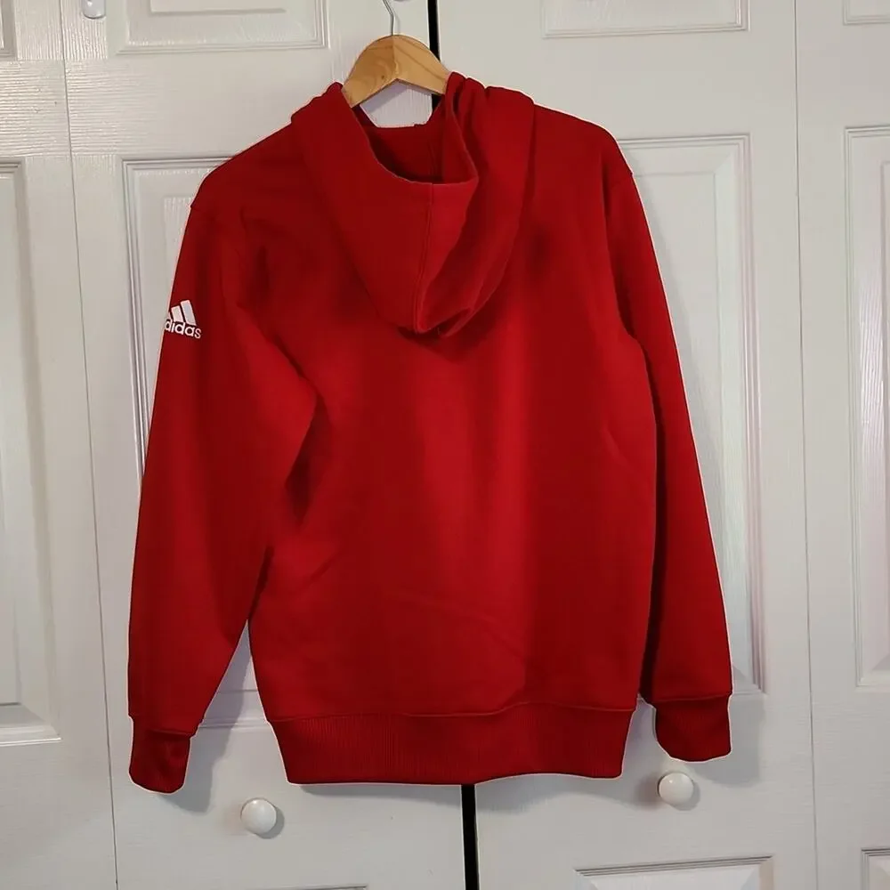 Adidas‎ Men's Tech Fleece Red & White Hoddie Size SM Athleisure Gorpcore Casual